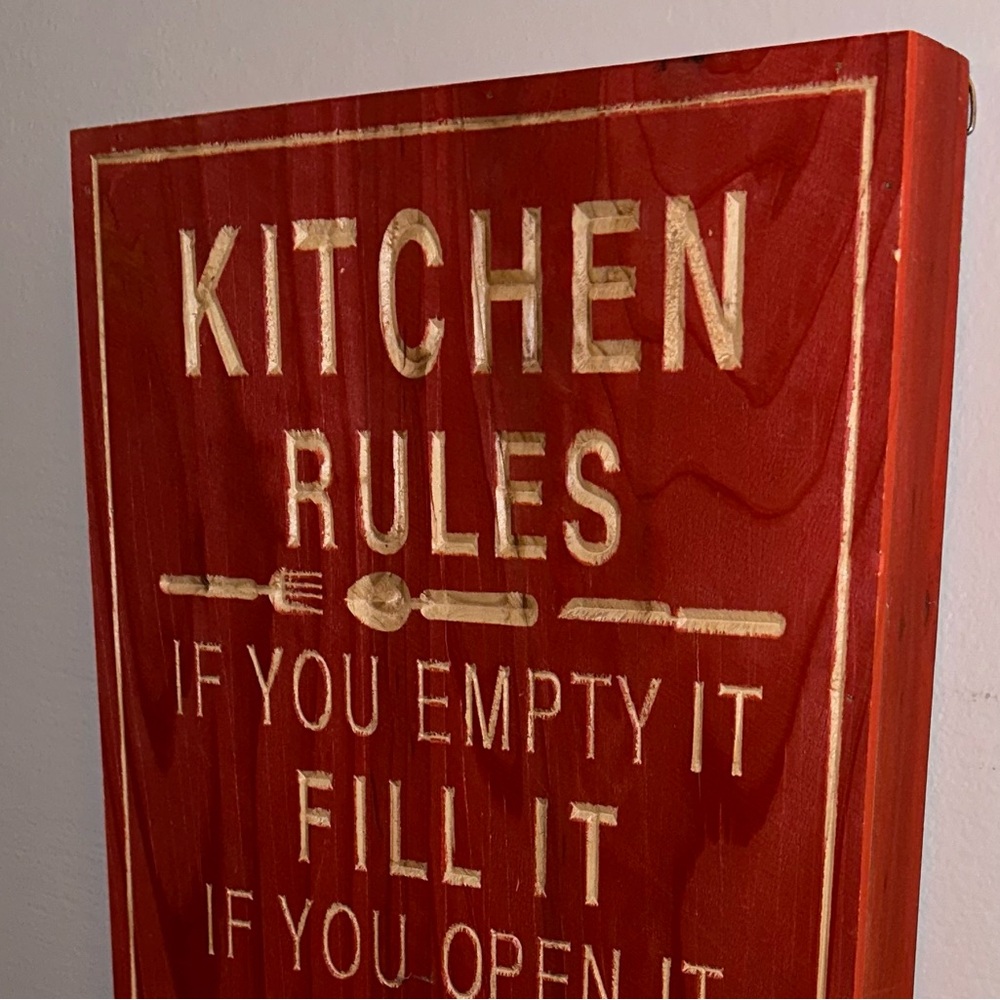 Kitchen Wall Art - Box Frame “Kitchen Rules” - Picture 7 of 7